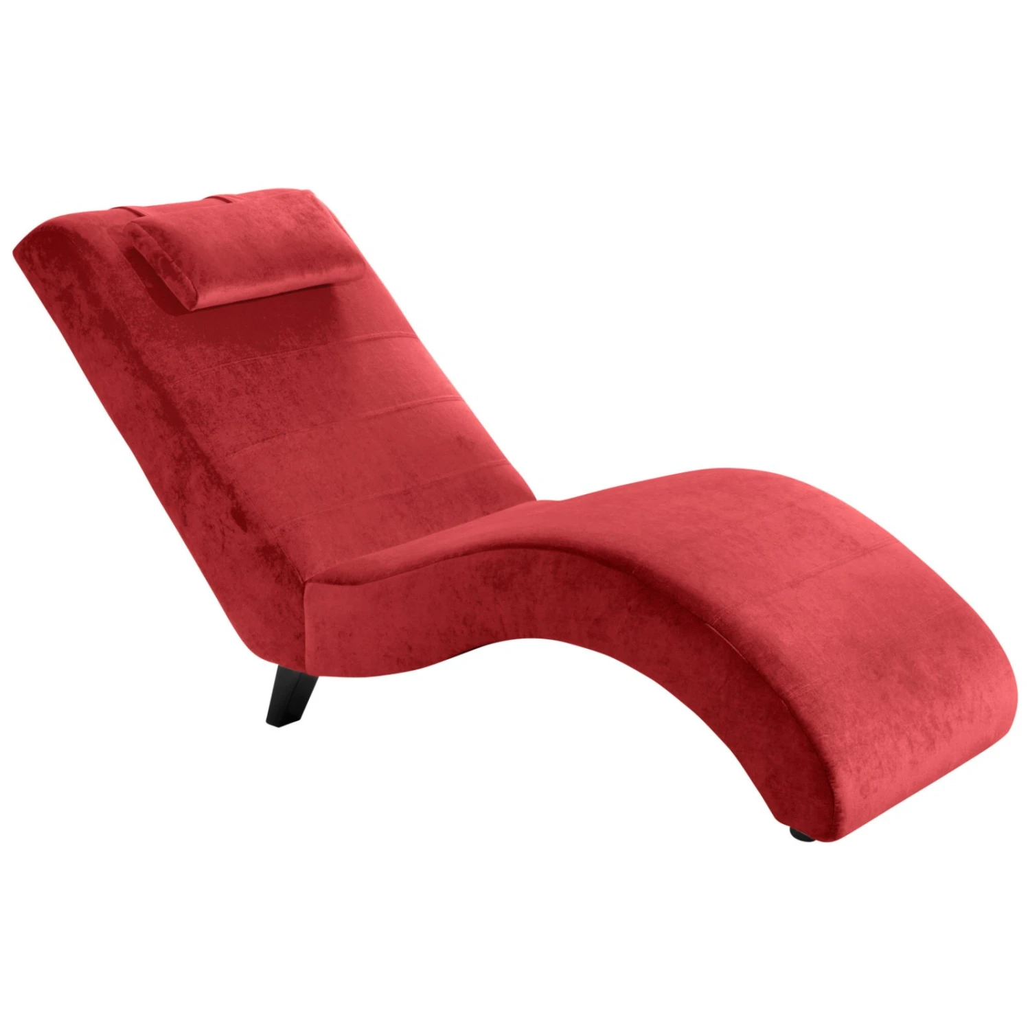 Max Winzer Polsterliege - rot - Samtvelours - mit Kissen 1 Max Winzer Polsterliege - rot - Samtvelours - mit Kissen