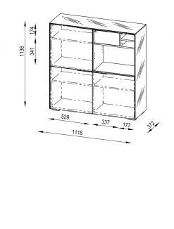Highboard YAS - weiß Hochglanz - Glas 7 Highboard YAS - weiß Hochglanz - Glas -Wohnzimmer Verkäufe 9003264000 04 1600Wx1600H