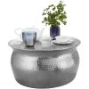 Couchtisch - silber - Aluminium