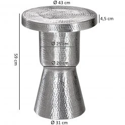 Beistelltisch - silberfarbig - Aluminium - 43 cm breit 6 Beistelltisch - silberfarbig - Aluminium - 43 cm breit -Wohnzimmer Verkäufe 9003291300 03 1600Wx1600H