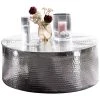 Couchtisch - silber - Aluminium - 75 cm breit