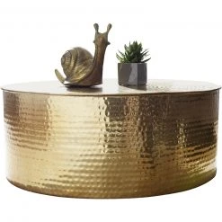 Couchtisch - gold - Aluminium - 75 cm breit