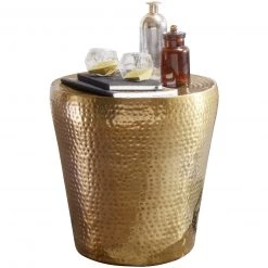 Beistelltisch - goldfarben - Aluminium