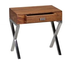 Nachttisch - braun - mit Schublade - Sheesham massiv