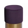 Polsterhocker NANO - violett - mit Edelstahlfuß