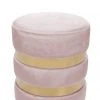 Polsterhocker NOVALIE - rosa-gold - Ø 37 cm