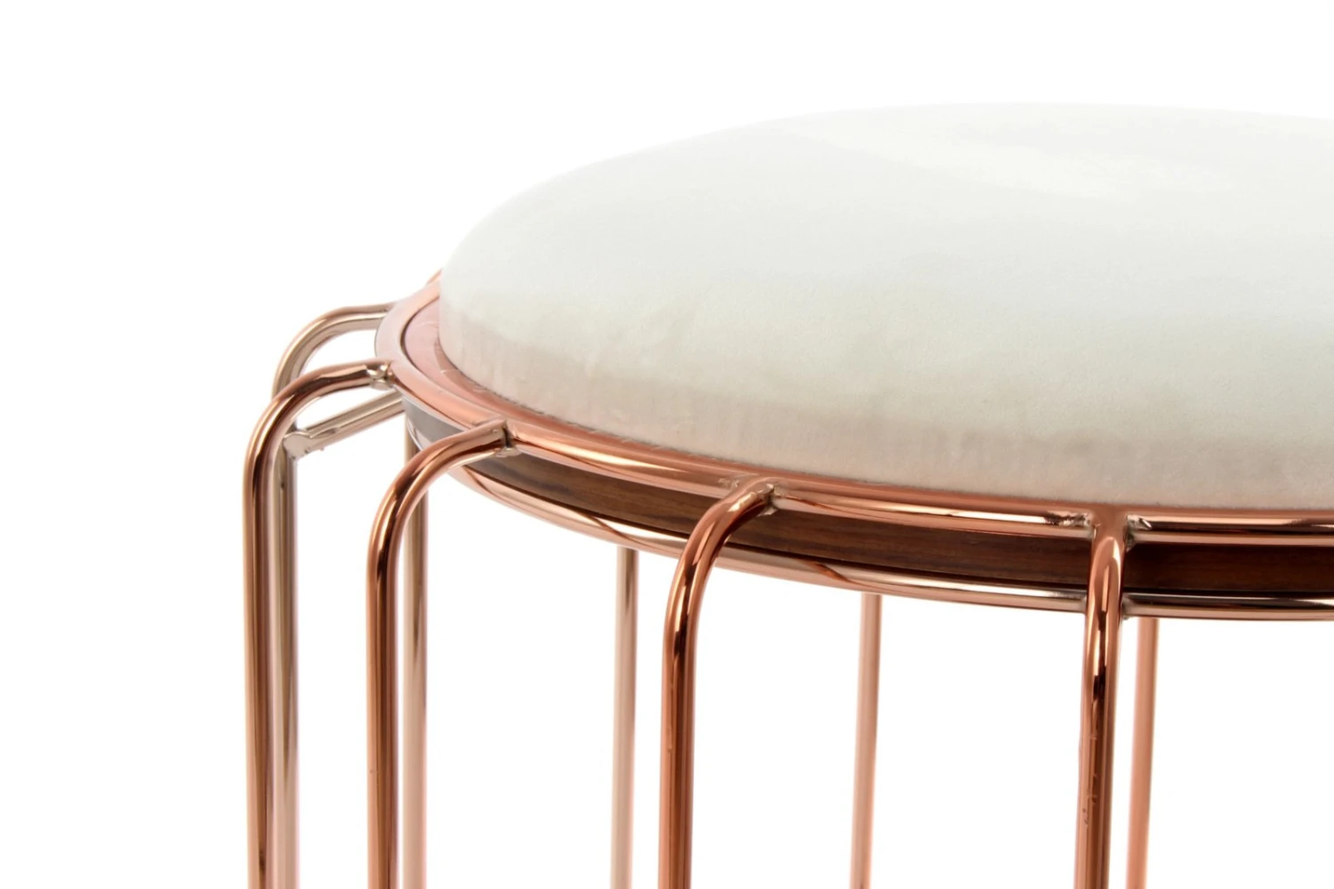 Tisch-Hocker COMFORTABLE - beige-rose - Metall 3 Tisch-Hocker COMFORTABLE - beige-rose - Metall – Bild 3