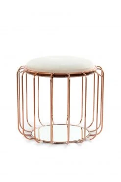 Tisch-Hocker COMFORTABLE - beige-rose - Metall