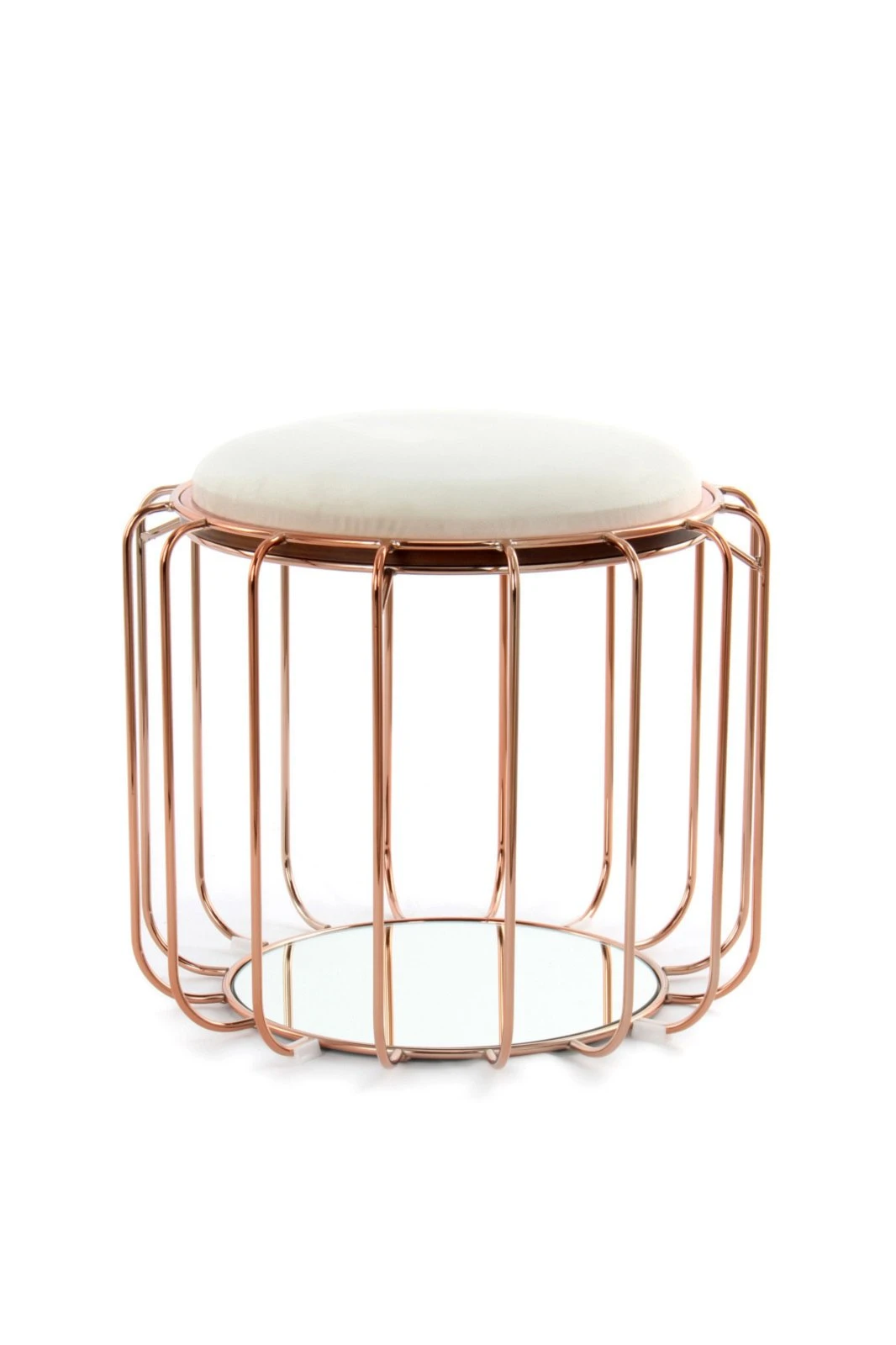 Tisch-Hocker COMFORTABLE - beige-rose - Metall 1 Tisch-Hocker COMFORTABLE - beige-rose - Metall