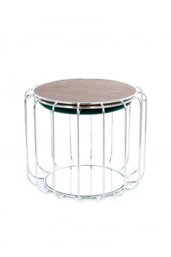 Tisch-Hocker COMFORTABLE - dunkelgrün-silber - Metall -Wohnzimmer Verkäufe 9003394300 04 1600Wx1600H