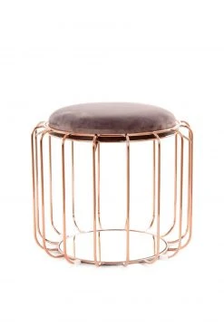Tisch-Hocker COMFORTABLE - dunkelviolett-rose - Metall