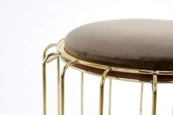 Tisch-Hocker COMFORTABLE - graubraun-gold - Metall -Wohnzimmer Verkäufe 9003394500 03 1600Wx1600H