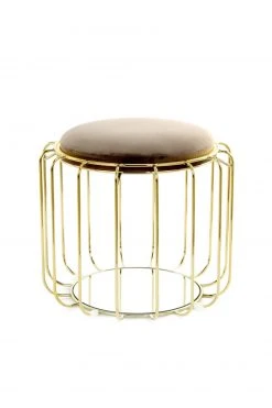 Tisch-Hocker COMFORTABLE - graubraun-gold - Metall -Wohnzimmer Verkäufe 9003394500 09 1600Wx1600H