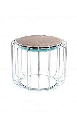 Tisch-Hocker COMFORTABLE - mint-silber - Metall -Wohnzimmer Verkäufe 9003394800 04 1600Wx1600H