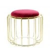 Tisch-Hocker COMFORTABLE - rot-gold - Metall