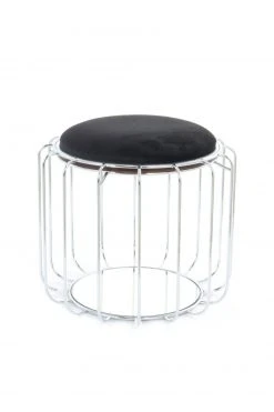 Tisch-Hocker COMFORTABLE - schwarz-silber - Metall -Wohnzimmer Verkäufe 9003395100 09 1600Wx1600H