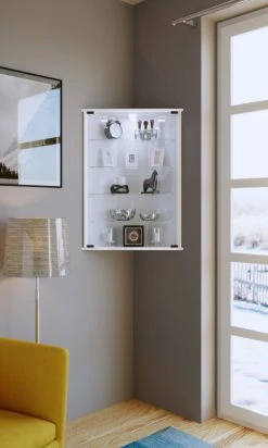 Eckvitrine VECKO - weiß - 88 cm hoch 5 Eckvitrine VECKO - weiß - 88 cm hoch -Wohnzimmer Verkäufe 9003422100 03 1600Wx1600H