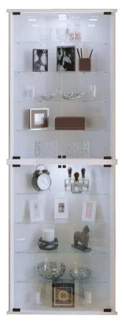 Eckvitrine VECKO MAXI - weiß - 176 cm hoch