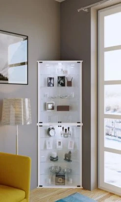 Eckvitrine VECKO MAXI - weiß - 176 cm hoch -Wohnzimmer Verkäufe 9003422900 03 1600Wx1600H