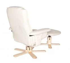 Relaxsessel - creme-beige - Kunstleder - mit Hocker -Wohnzimmer Verkäufe 9003497300 04 1600Wx1600H