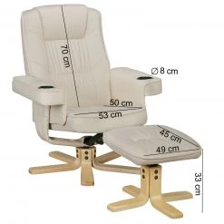 Relaxsessel mit Hocker - beige - Relaxfunktion -Wohnzimmer Verkäufe 9003497400 03 1600Wx1600H