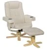 Relaxsessel mit Hocker - beige - Relaxfunktion
