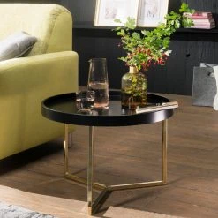 Beistelltisch - gold-schwarz - 42 cm hoch -Wohnzimmer Verkäufe 9003557200 04 1600Wx1600H