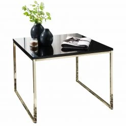 Couchtisch - gold-schwarz - 60 cm breit