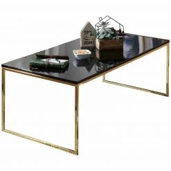 Couchtisch - gold-schwarz - 120 cm