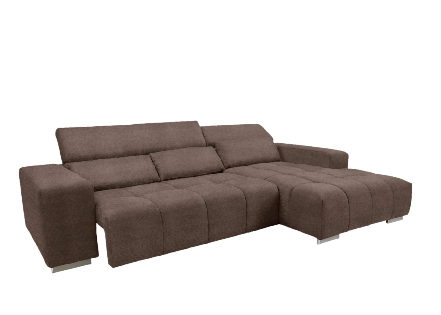 Ecksofa - taupe - Recamiere rechts - Relaxfunktion 4 Ecksofa - taupe - Recamiere rechts - Relaxfunktion – Bild 4