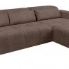 Ecksofa - taupe - Recamiere rechts - Relaxfunktion