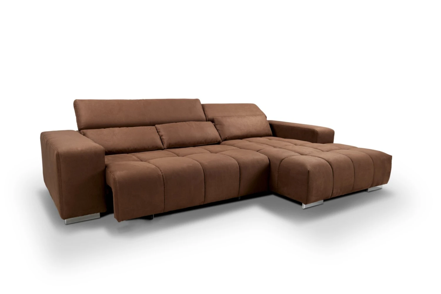 Ecksofa - braun - Relaxfunktion - Recamiere rechts 3 Ecksofa - braun - Relaxfunktion - Recamiere rechts – Bild 3
