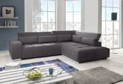 Ecksofa - dunkelgrau - Ottomane rechts -Wohnzimmer Verkäufe 9003571200 02 1600Wx1600H