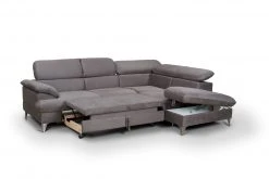 Ecksofa - dunkelgrau - Liegefunktion - Ottomane rechts -Wohnzimmer Verkäufe 9003586800 04 1600Wx1600H