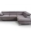 Ecksofa - dunkelgrau - Liegefunktion - Ottomane rechts