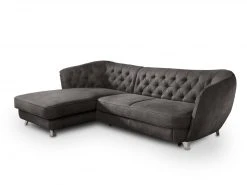 Ecksofa - anthrazit - Recamiere links