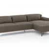Ecksofa - light brown - Microfaser - Recamiere rechts