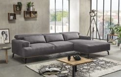 Ecksofa - charcoal - Microfaser - Recamiere rechts -Wohnzimmer Verkäufe 9003622400 03 1600Wx1600H