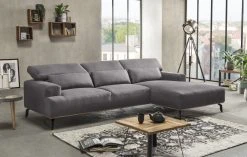 Ecksofa - charcoal - Microfaser - Recamiere rechts -Wohnzimmer Verkäufe 9003622400 04 1600Wx1600H