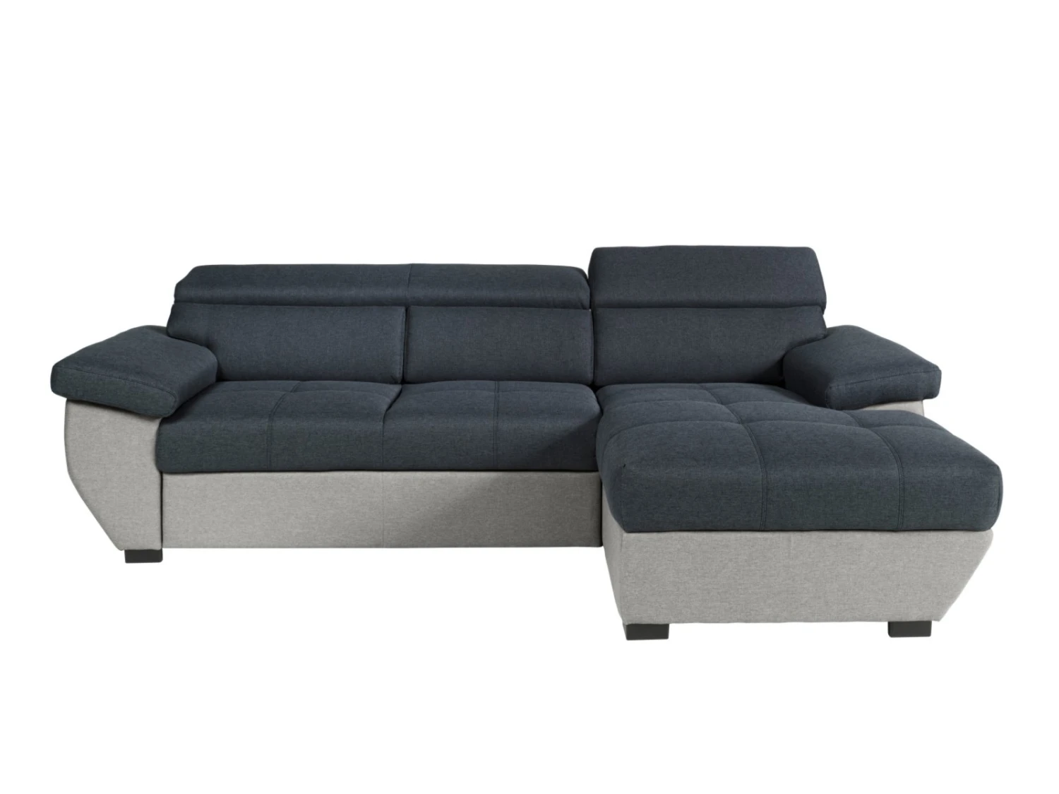 Ecksofa - schwarz-grau - Liegefunktion - Recamiere rechts 4 Ecksofa - schwarz-grau - Liegefunktion - Recamiere rechts – Bild 4