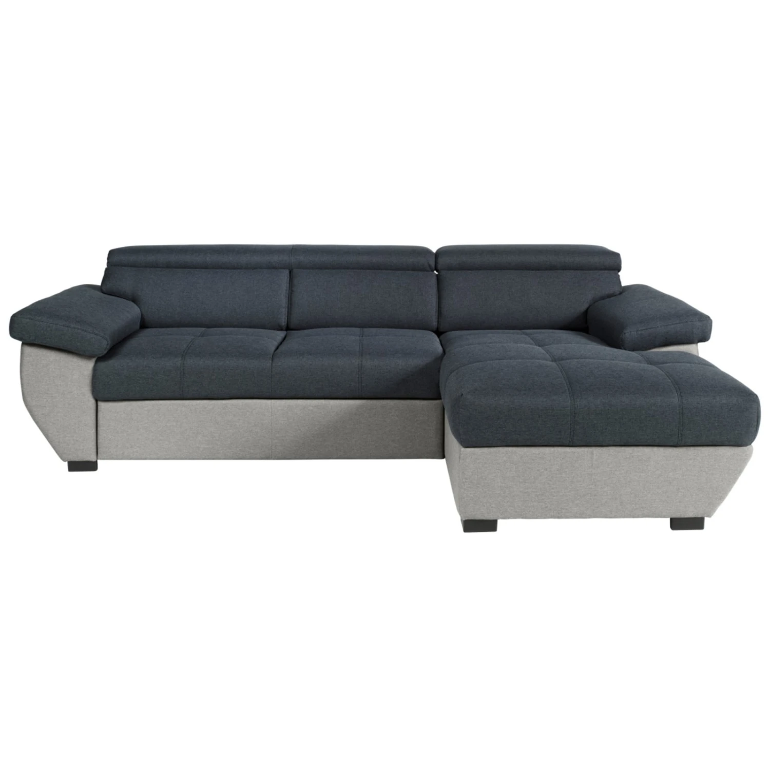 Ecksofa - schwarz-grau - Liegefunktion - Recamiere rechts 5 Ecksofa - schwarz-grau - Liegefunktion - Recamiere rechts – Bild 5