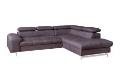Ecksofa - anthracite - Liegefunktion - Ottomane rechts