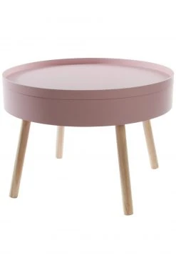 Beistelltisch LYNN - rosa - mit Stauraum