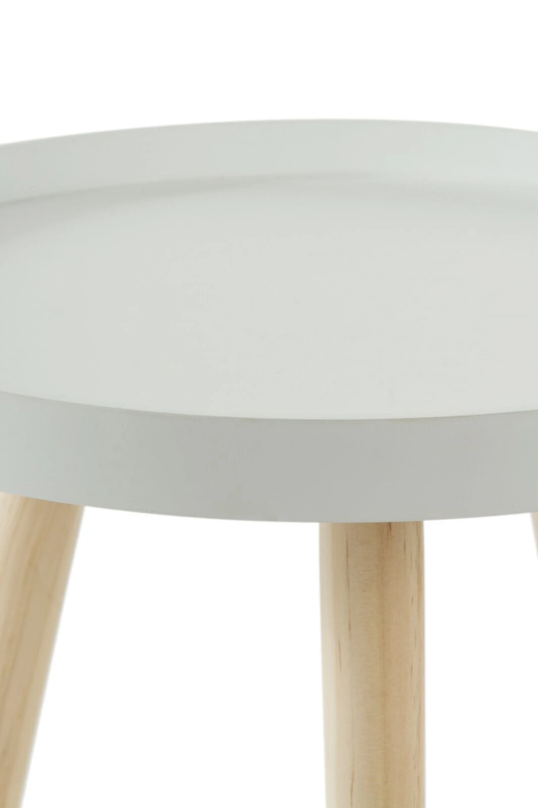 Beistelltisch LIEKE - weiß-braun - 60 cm 2 Beistelltisch LIEKE - weiß-braun - 60 cm – Bild 2