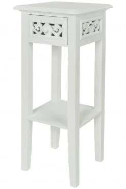 Telefontisch ROMANTIC - weiß - mit Schubkasten