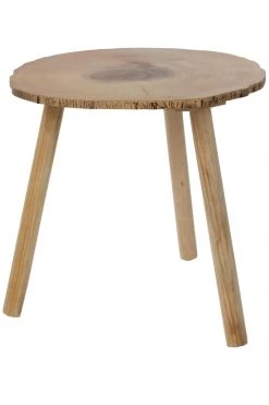 Beistelltisch WOODY - natur - Massivholz - Ø 40 cm