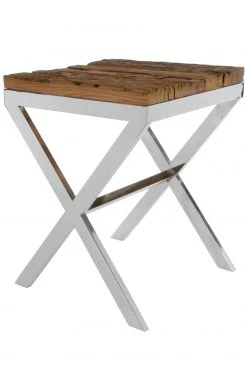 Beistelltisch XENTURY - natur-silberfarben - 45x45 cm