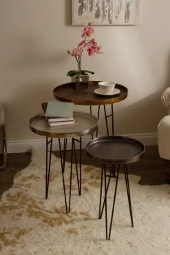 3er-Set Beistelltisch ALICIA - silber-grau-bronze -Wohnzimmer Verkäufe 9003657100 04 1600Wx1600H