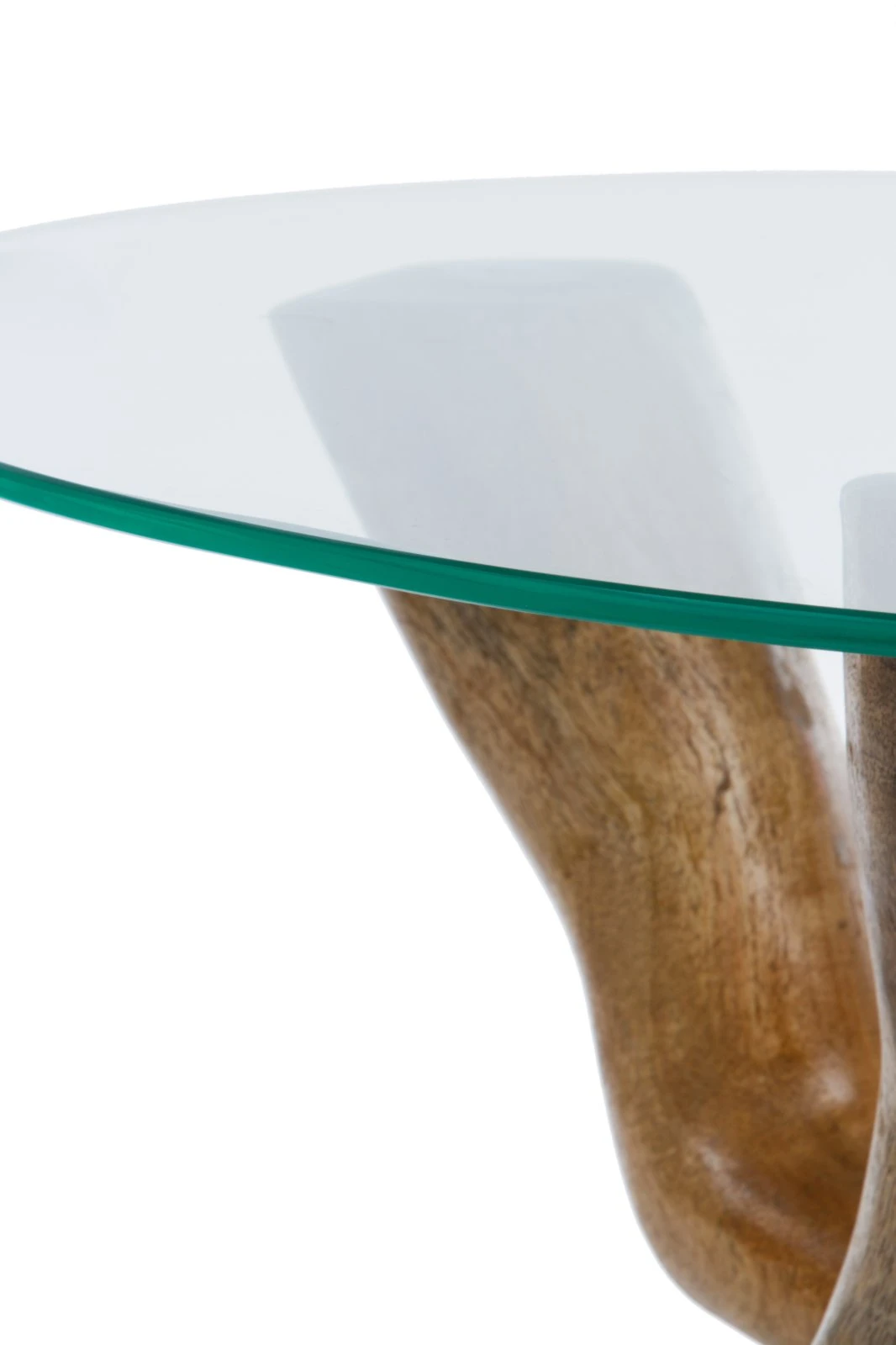 Couchtisch SHARIKA - natur - Glasplatte 2 Couchtisch SHARIKA - natur - Glasplatte – Bild 2