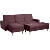 Max Winzer Ecksofa - burgund - inklusive Stauraumhocker